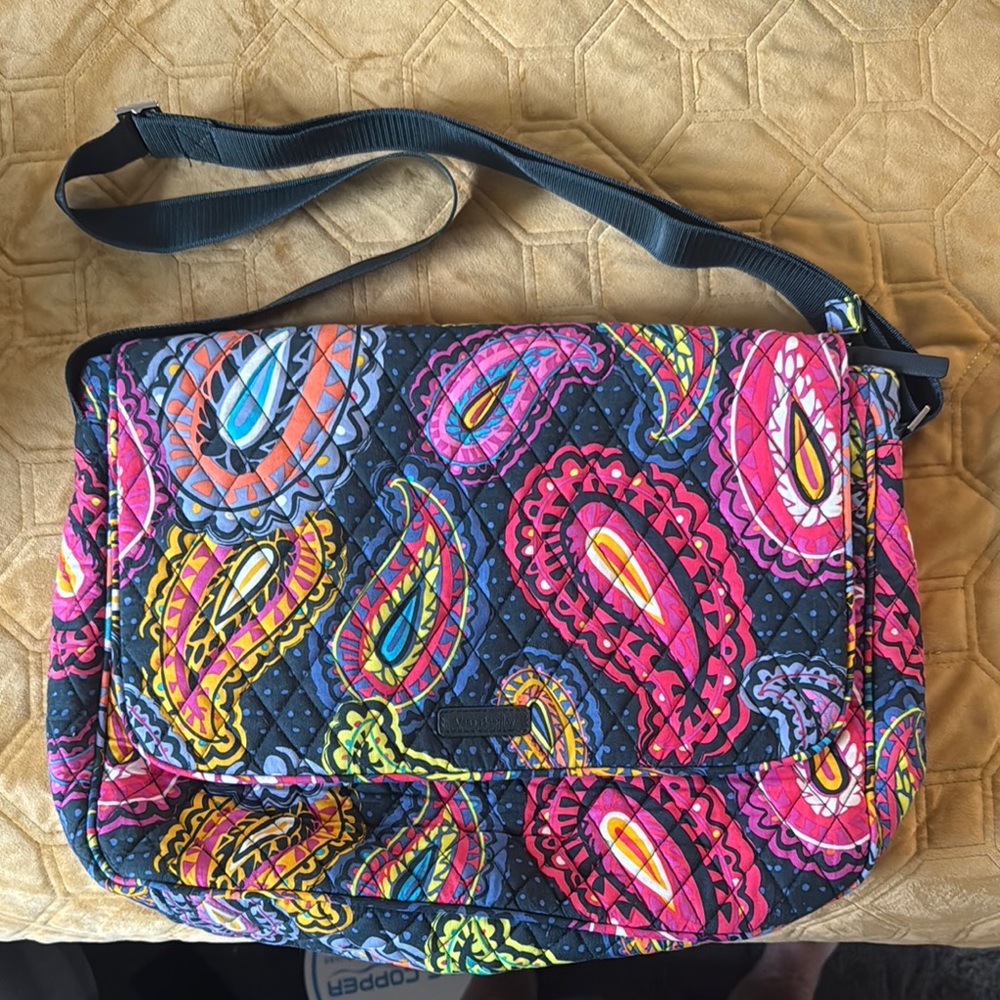 Vera Bradley Pink and Blue Paisley Crossbody Bag